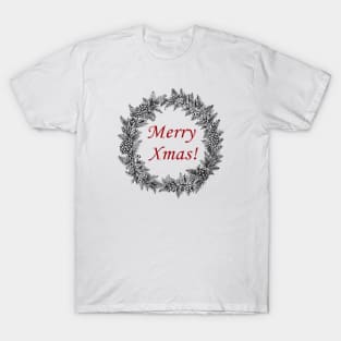 Christmas wreath - Merry Xmas T-Shirt